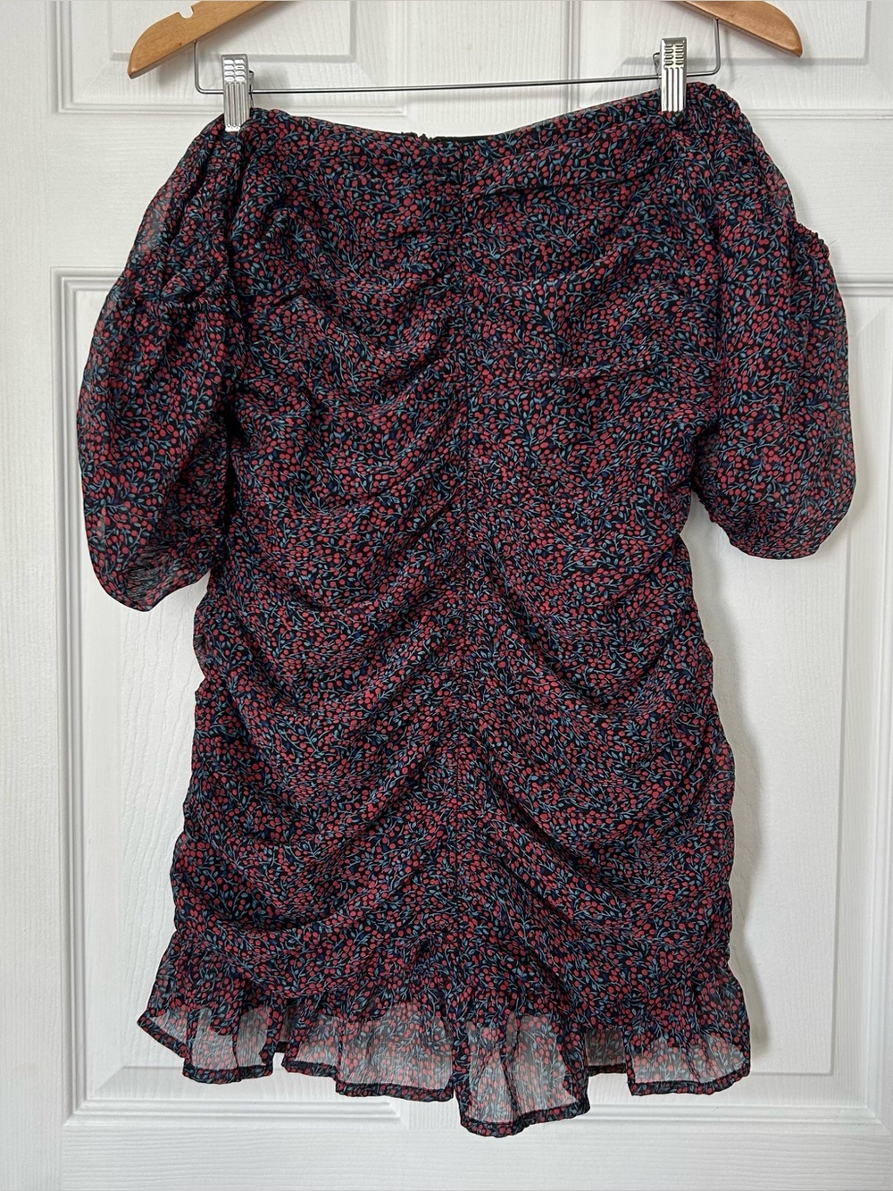 Floral Ruched Mini Dress